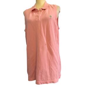 Lily Pulitzer Sleeveless Island Polo Shirt Women's XL  Pink